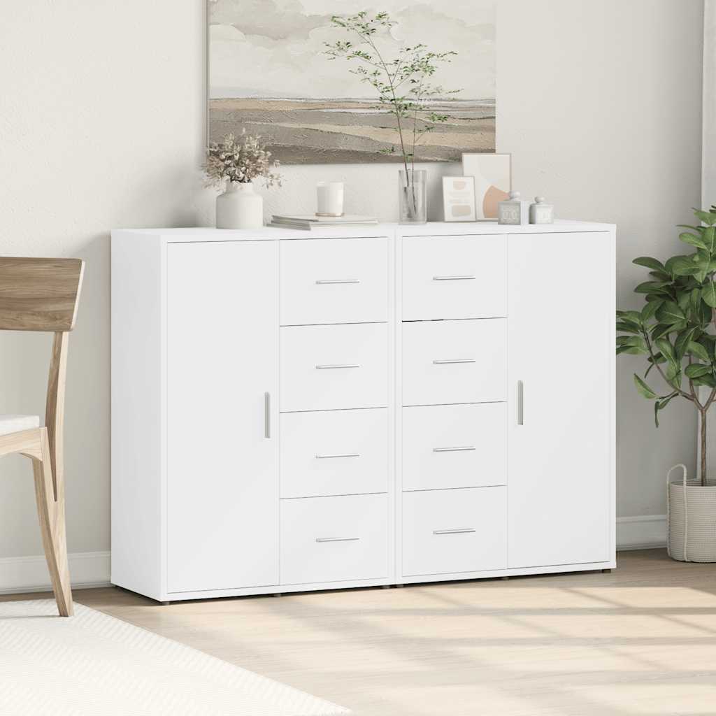 Komoda 2 kom bijela 60x31x84 cm od konstruiranog drva