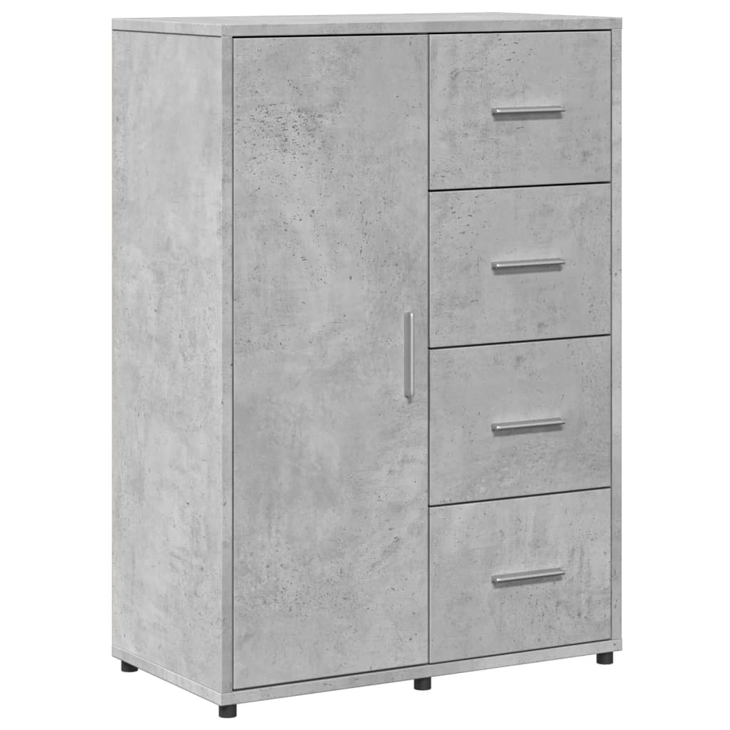 Komoda 2 kom siva boja betona 60x31x84 cm od konstruiranog drva