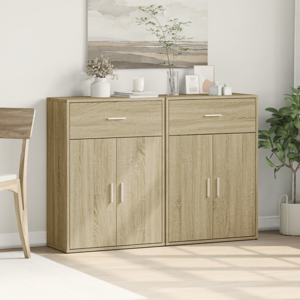 Komoda 2 kom boja hrasta sonome 60x30x84 cm konstruirano drvo