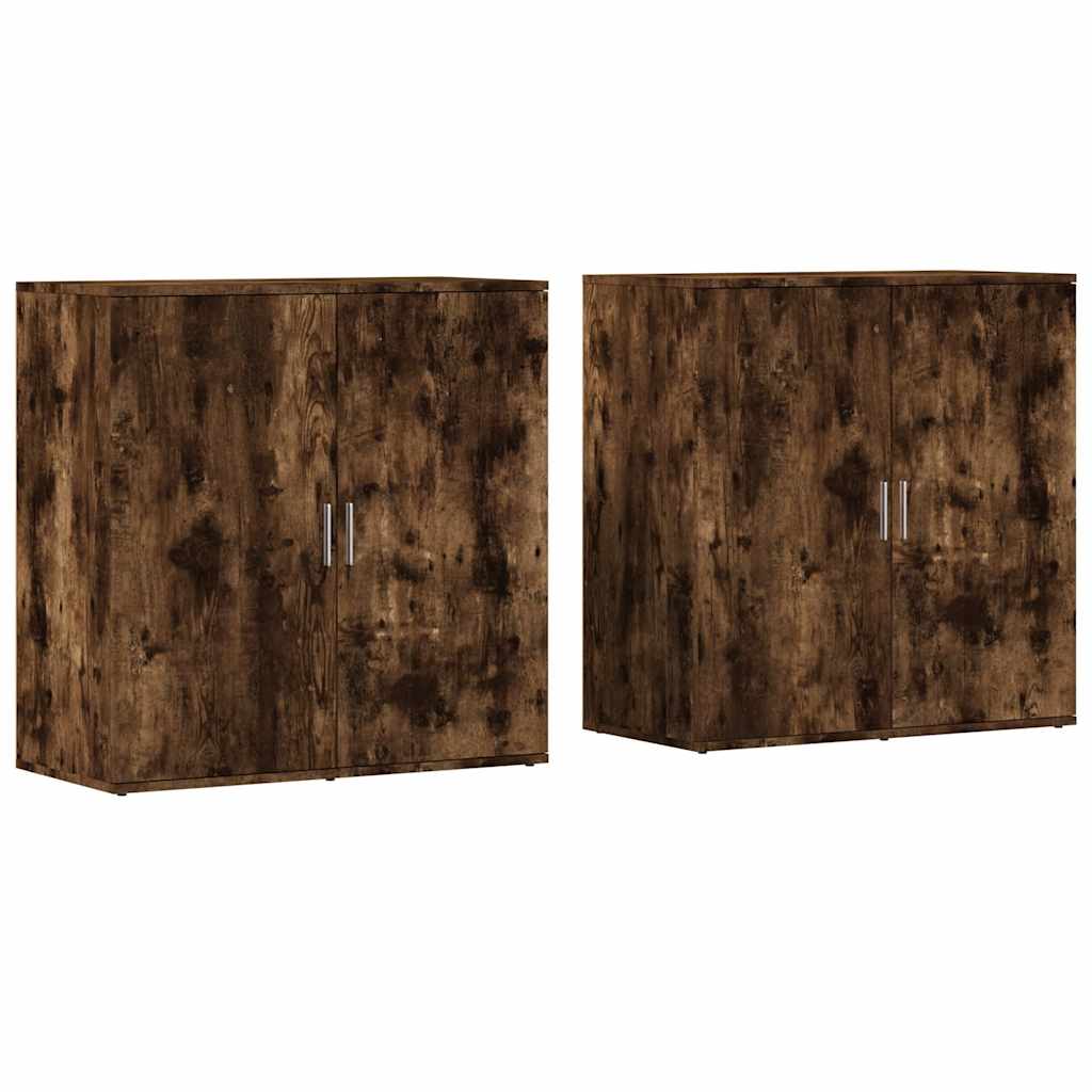 Komoda 2 kom boja dimljenog hrasta 79x38x80cm konstruirano drvo