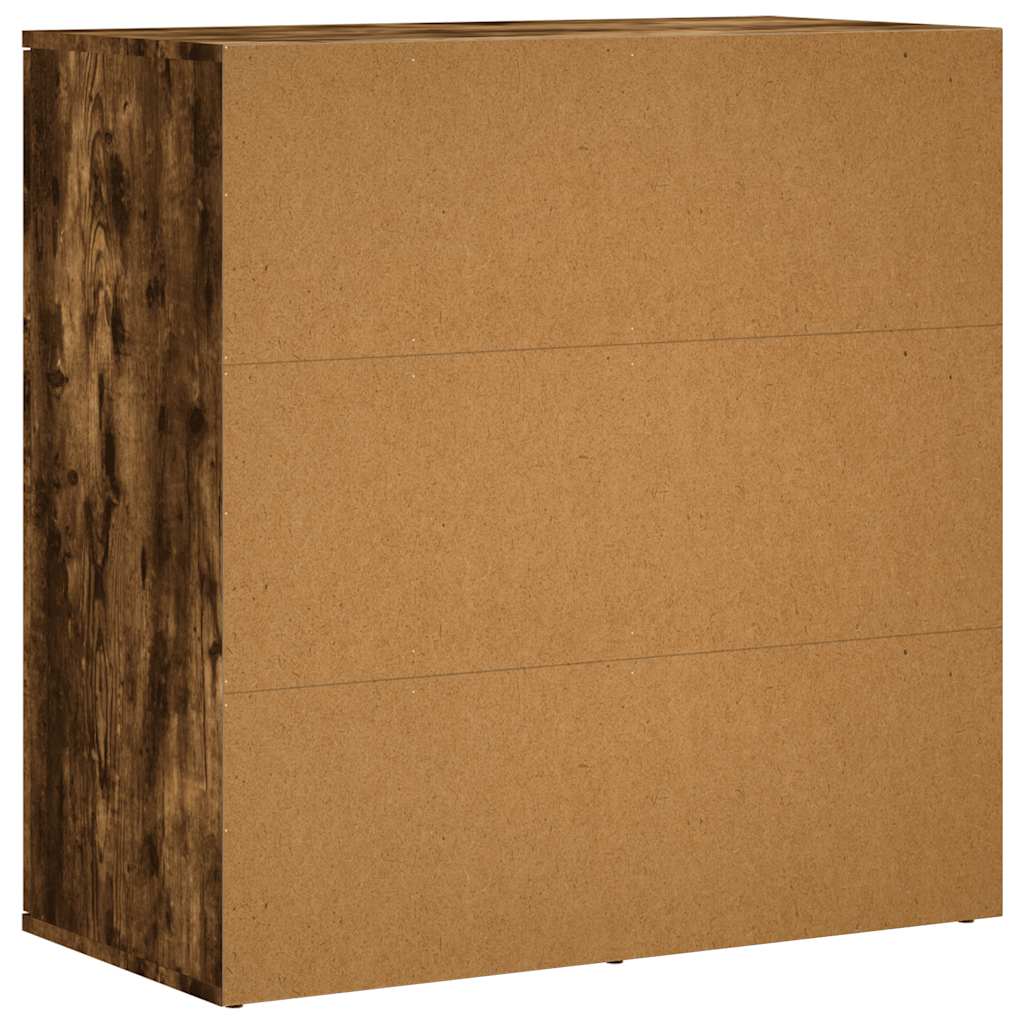 Komoda 2 kom boja dimljenog hrasta 79x38x80cm konstruirano drvo