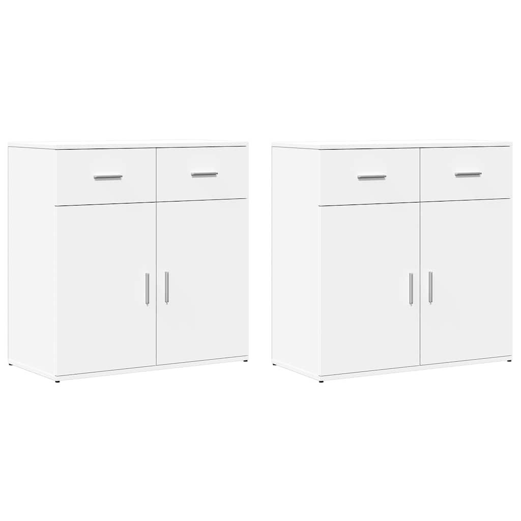 Komoda 2 kom bijeli 79x38x80 cm od konstruiranog drva