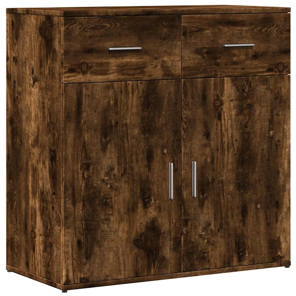 Komoda 2 kom boja dimljenog hrasta 79x38x80cm konstruirano drvo