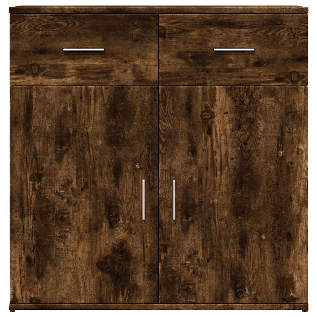 Komoda 2 kom boja dimljenog hrasta 79x38x80cm konstruirano drvo