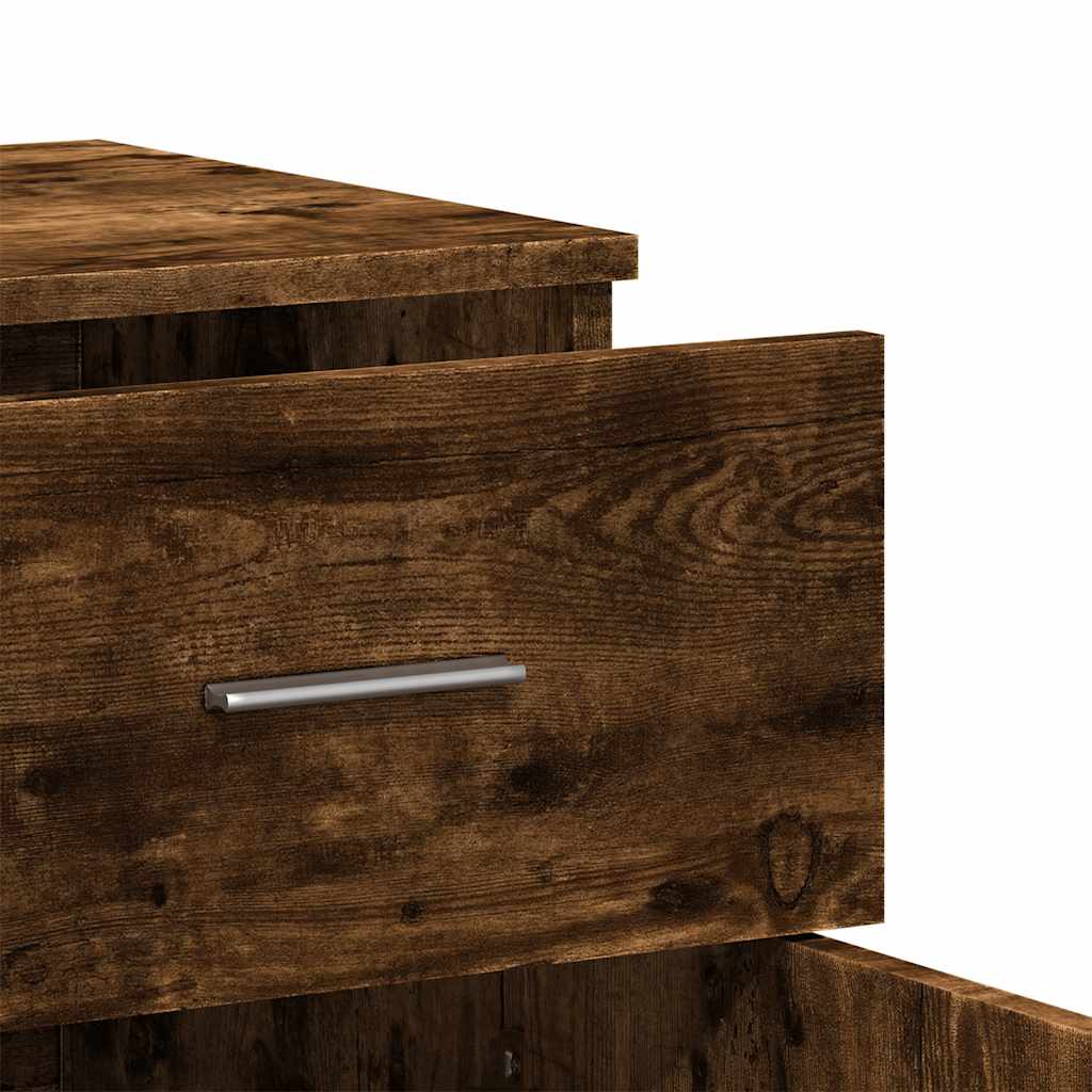 Komoda 2 kom boja dimljenog hrasta 79x38x80cm konstruirano drvo