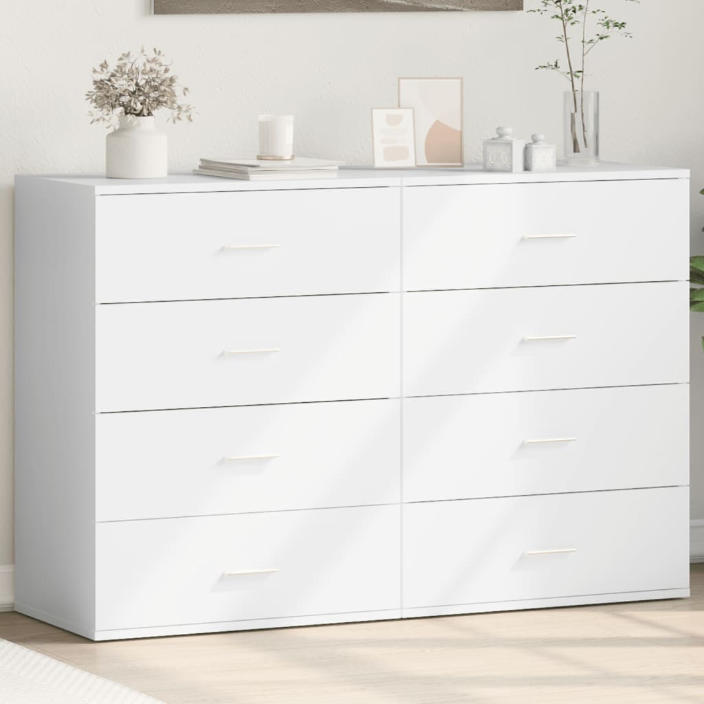 Komoda 2 kom bijela 60x39x80 cm od konstruiranog drva