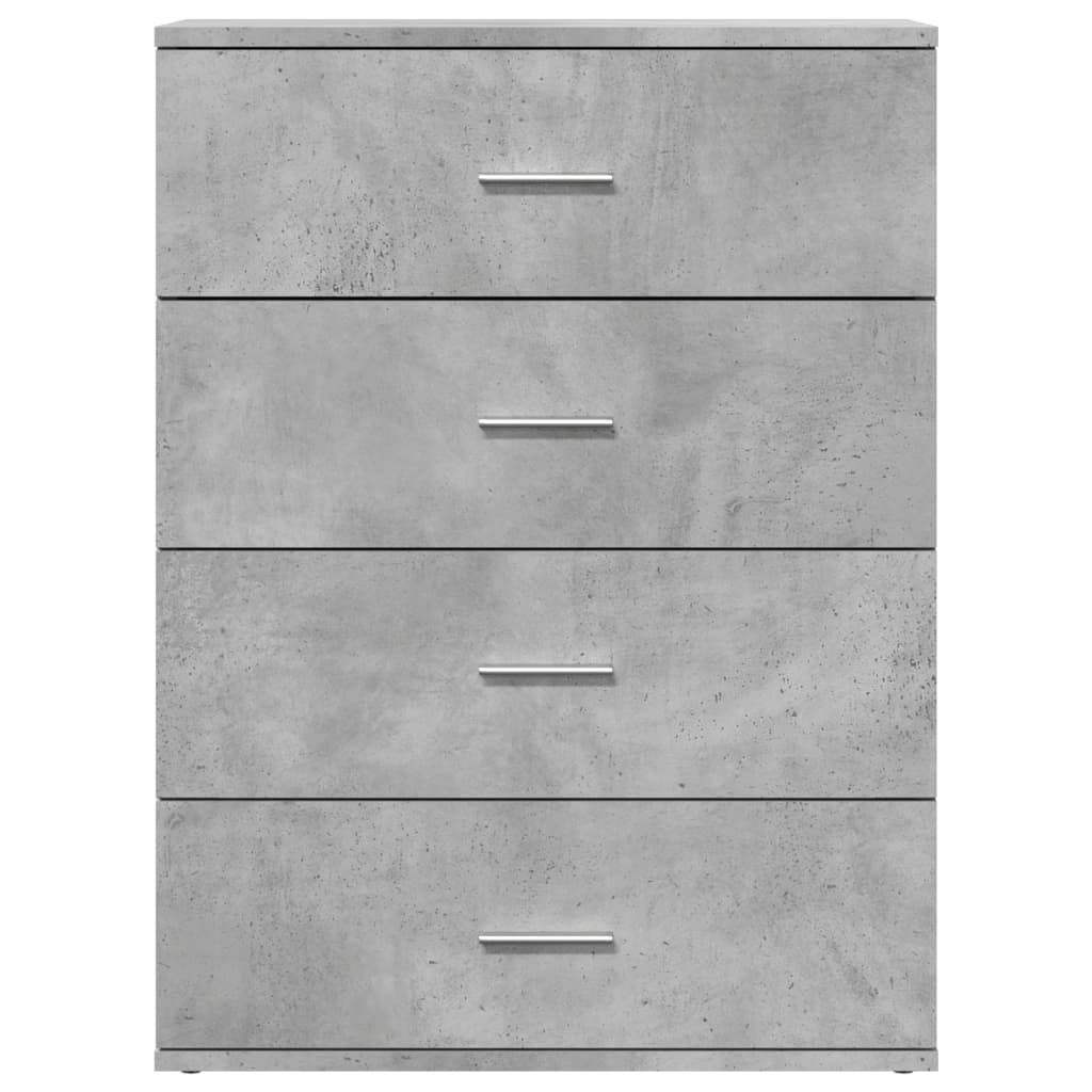 Komoda 2 kom siva boja betona 60x39x80 cm od konstruiranog drva