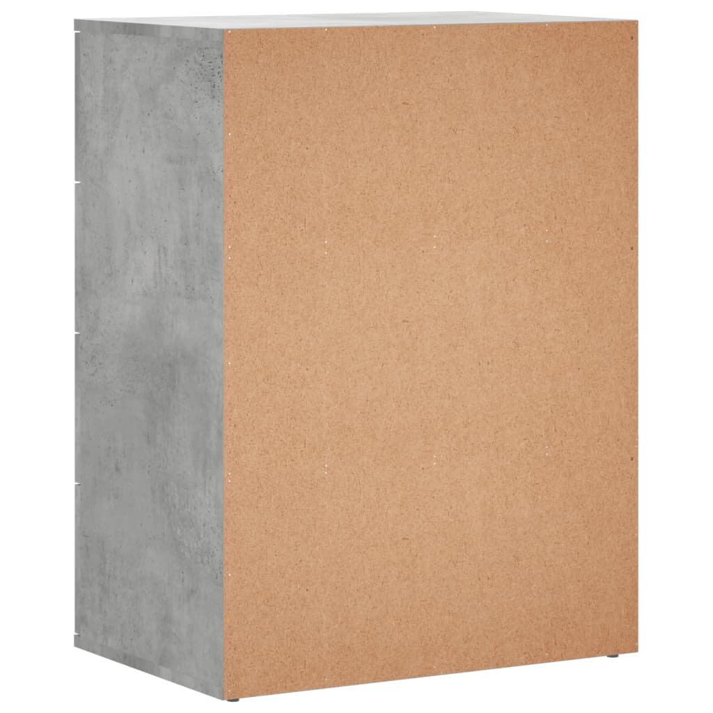 Komoda 2 kom siva boja betona 60x39x80 cm od konstruiranog drva