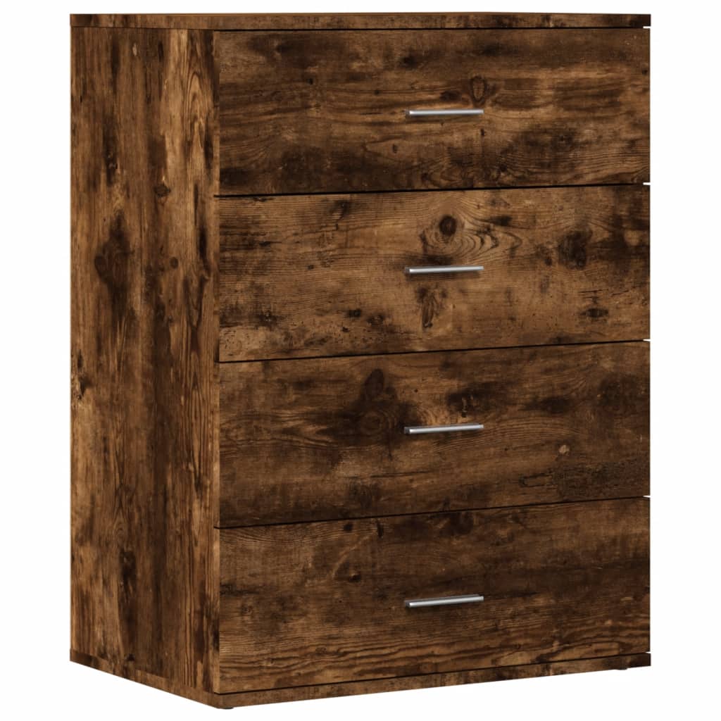 Komoda 2 kom boja dimljenog hrasta 60x39x80cm konstruirano drvo