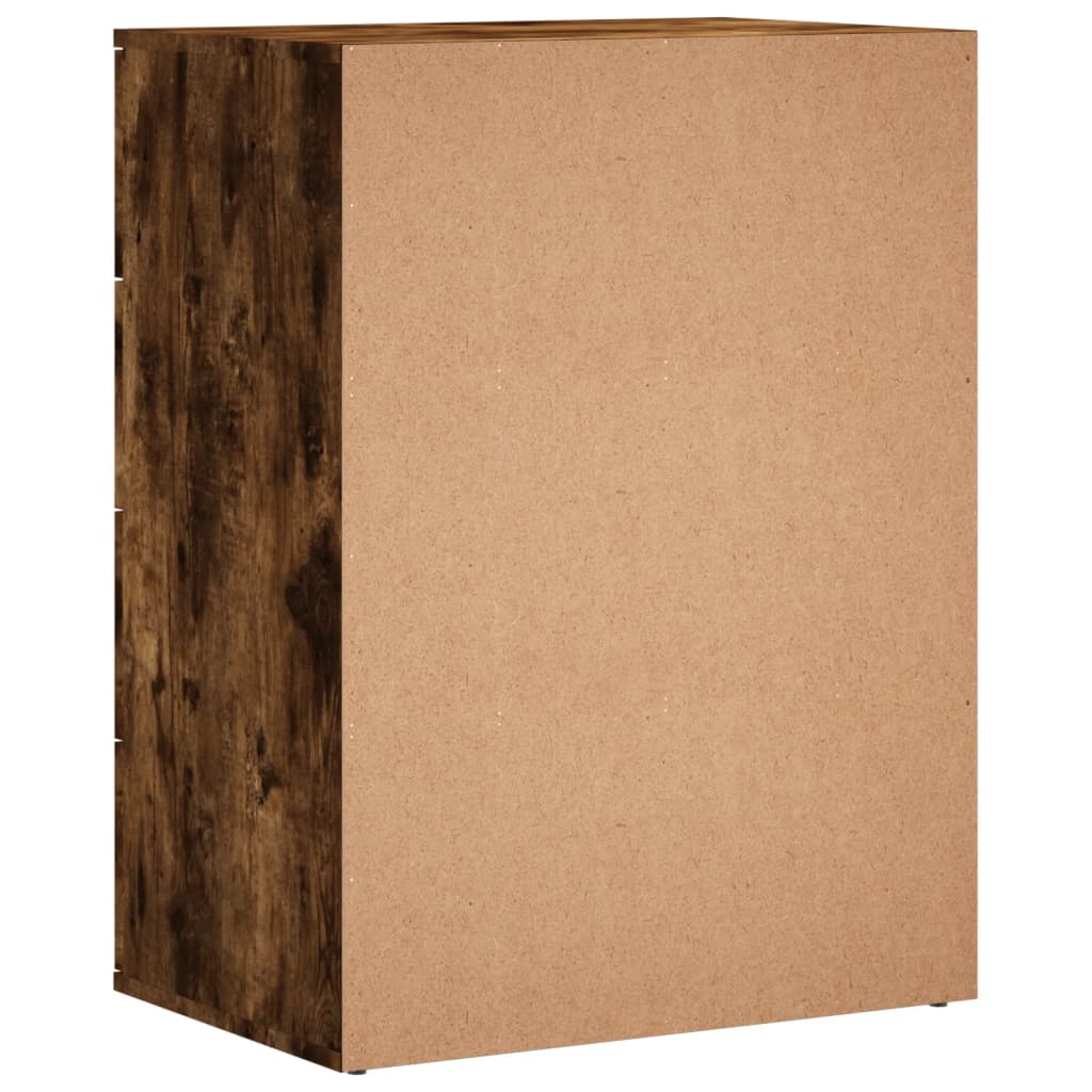 Komoda 2 kom boja dimljenog hrasta 60x39x80cm konstruirano drvo