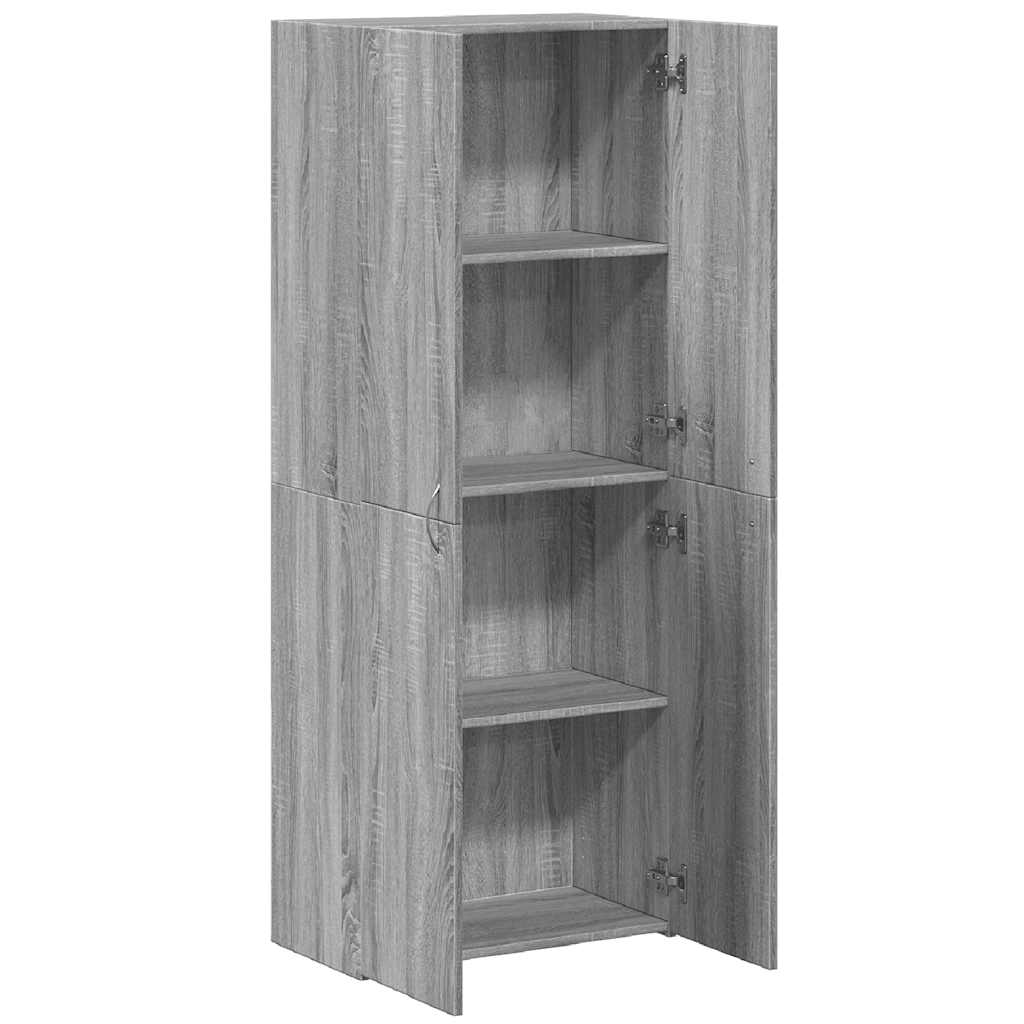 Ormar za spise sivi Sonoma 60x32x153 cm izrađeno drvo