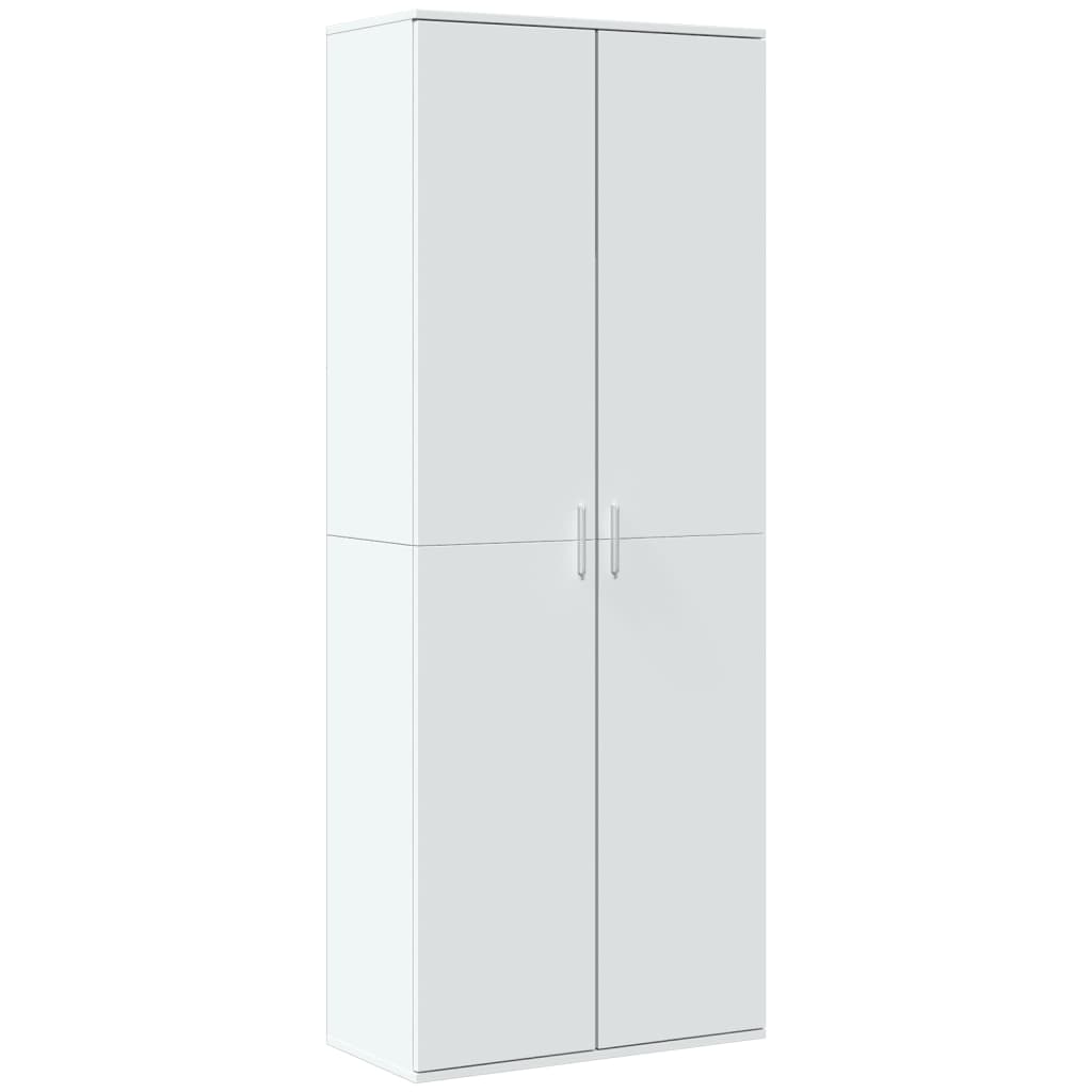 Visoka komoda bijela 70x35x180 cm od konstruiranog drva