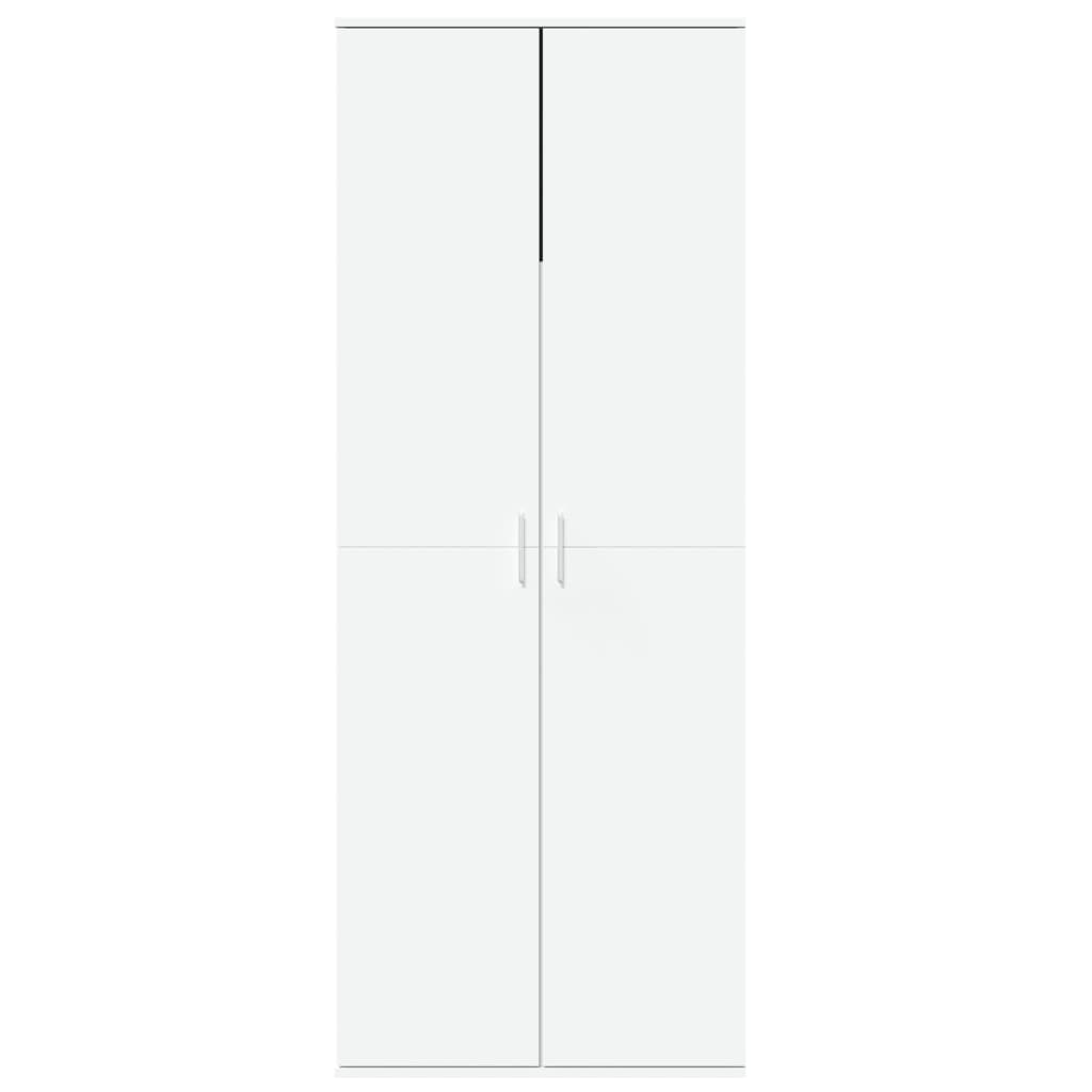Visoka komoda bijela 70x35x180 cm od konstruiranog drva