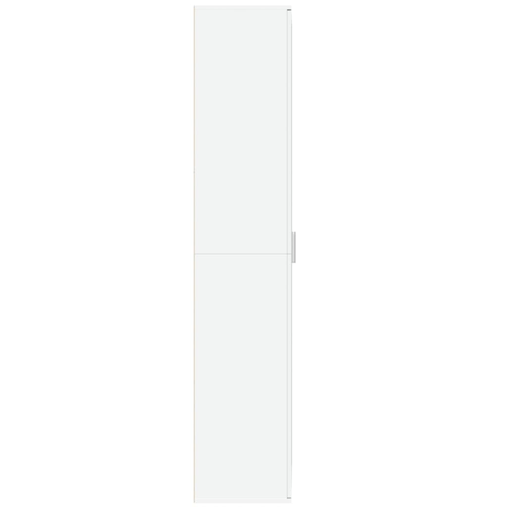 Visoka komoda bijela 70x35x180 cm od konstruiranog drva