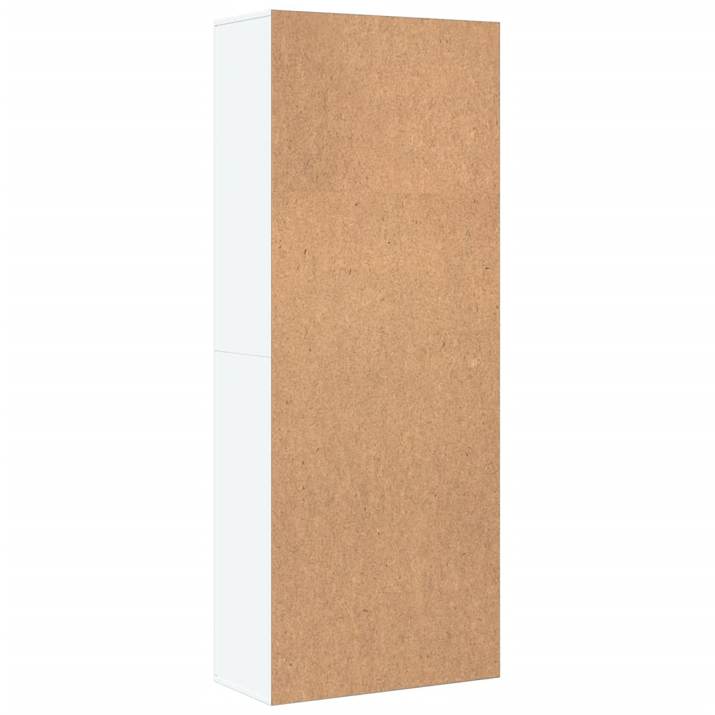 Visoka komoda bijela 70x35x180 cm od konstruiranog drva