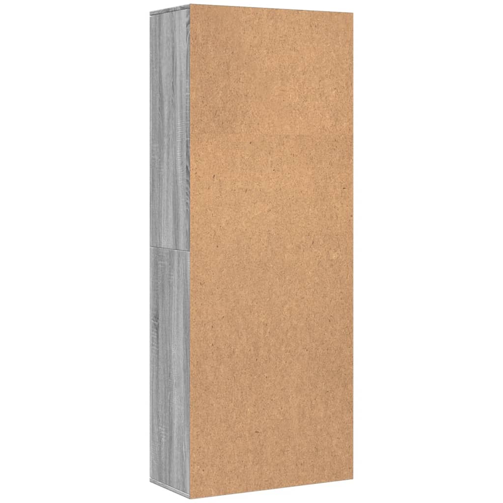 Visoka komoda siva sonome 70x35x180 cm od konstruiranog drva