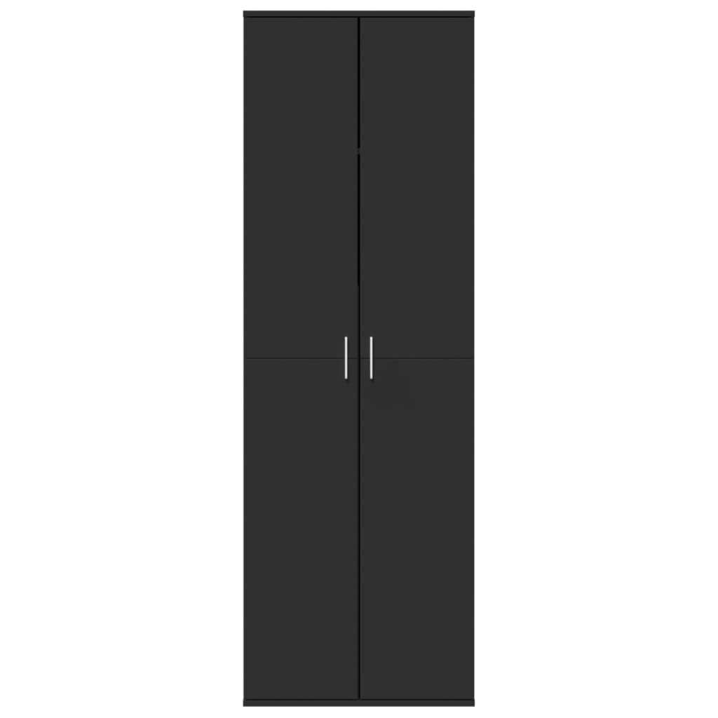 Visoka komoda crni 60 x 35 x 180 cm od konstruiranog drva