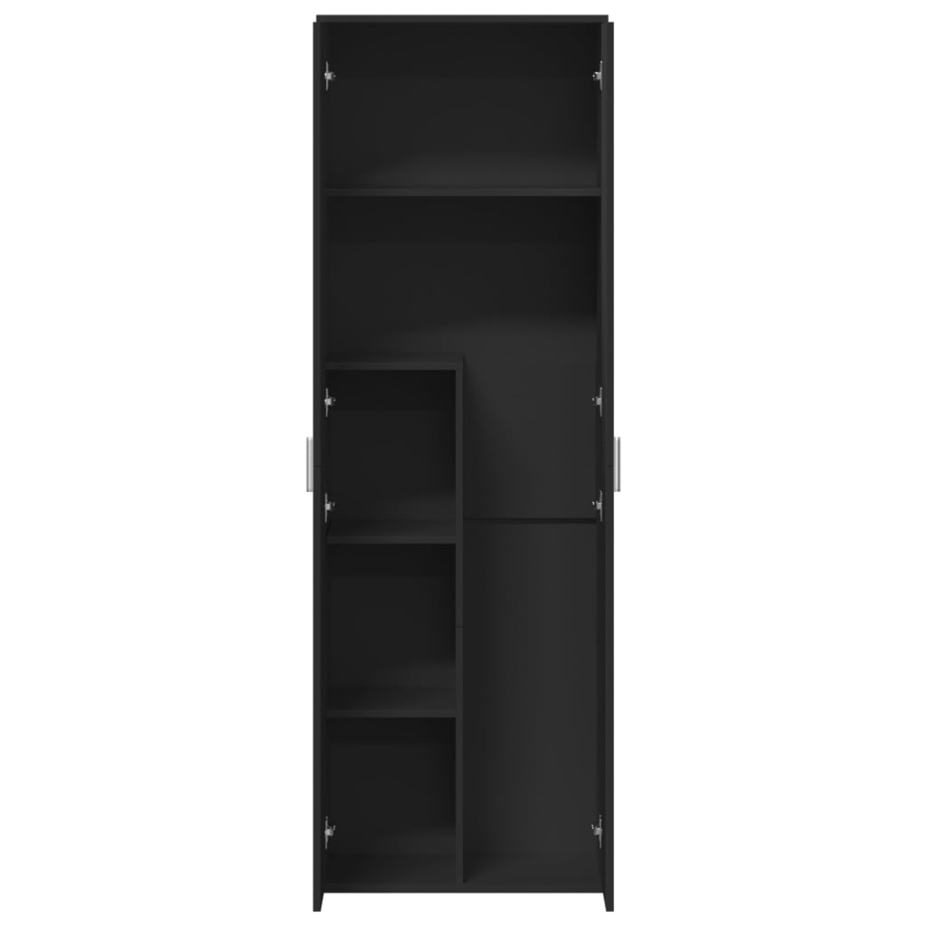 Visoka komoda crni 60 x 35 x 180 cm od konstruiranog drva