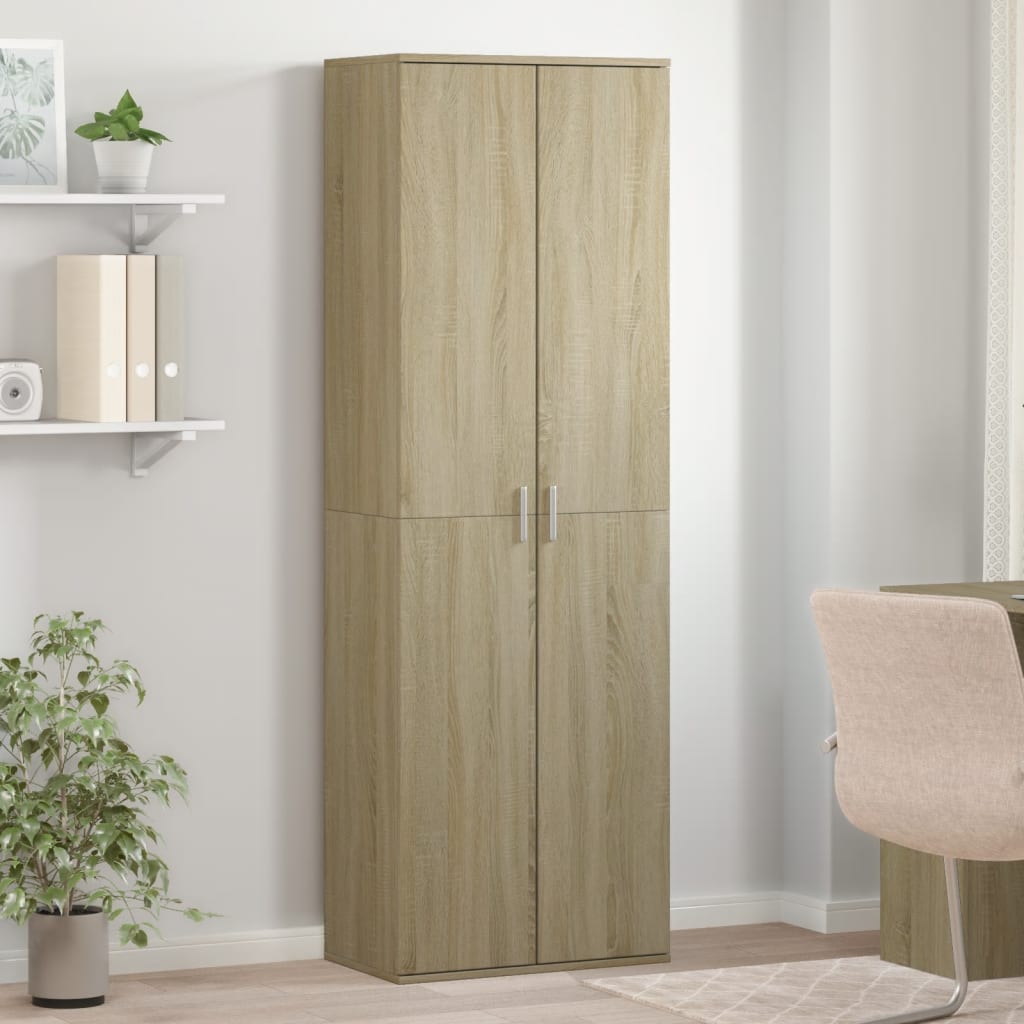 Visoka komoda boja hrasta sonome 60x35x180 cm konstruirano drvo