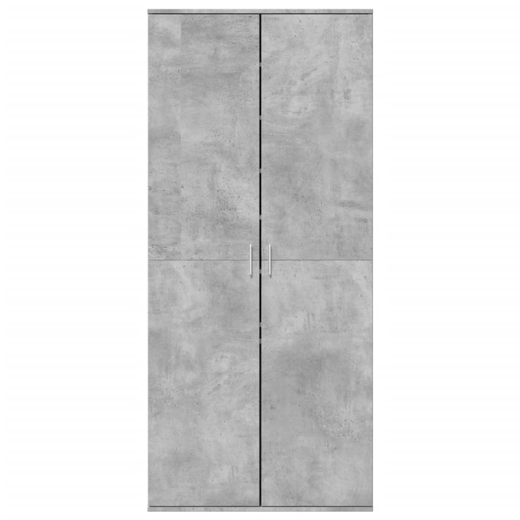 Ormarić za cipele boja betona 80x39x178 cm konstruirano drvo