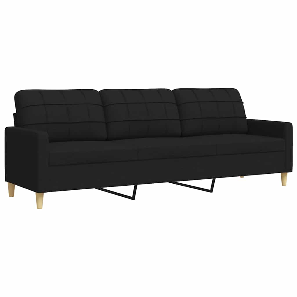 Trosjed od tkanine Crna 210 cm