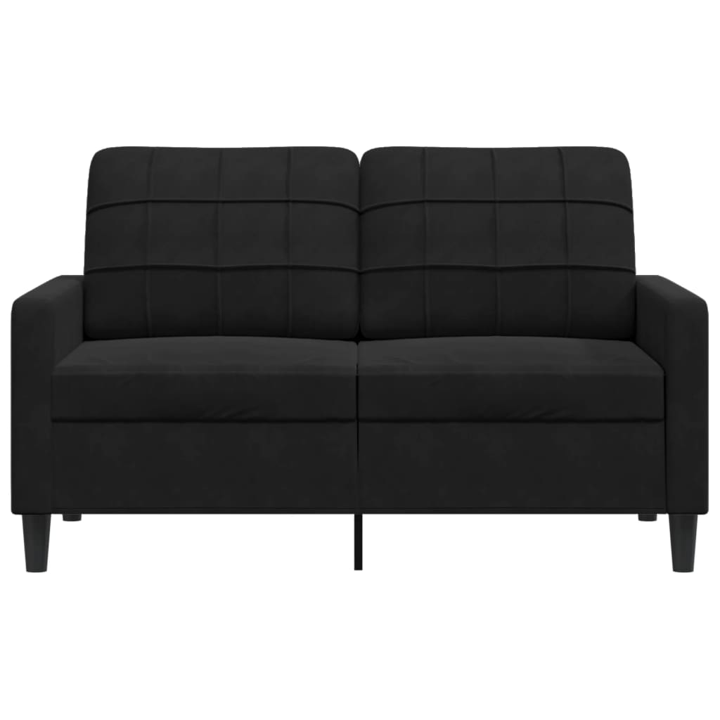 Dvosjed crni 120 cm baršunasti