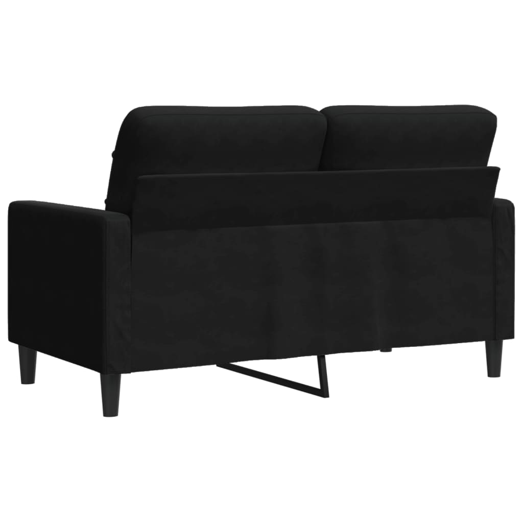 Dvosjed crni 120 cm baršunasti