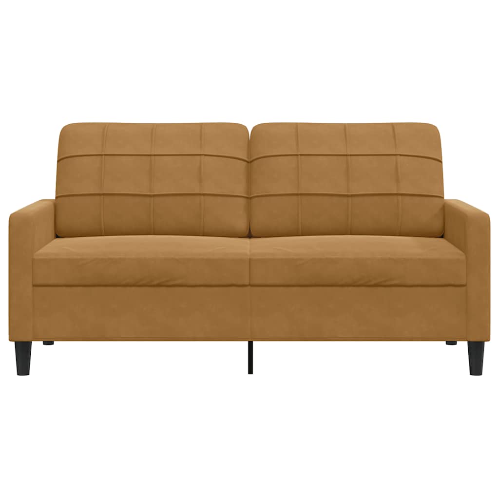 Dvosjed smeđi 140 cm baršunasti