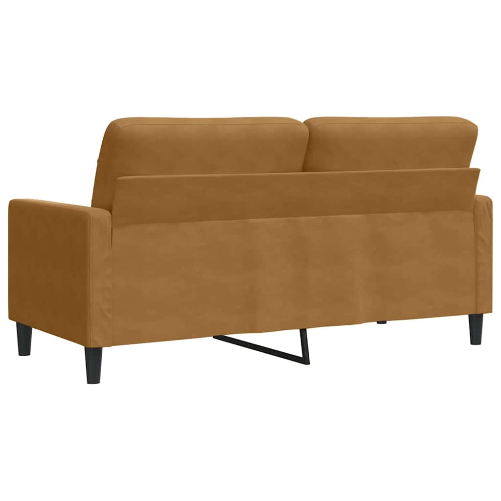Dvosjed smeđi 140 cm baršunasti