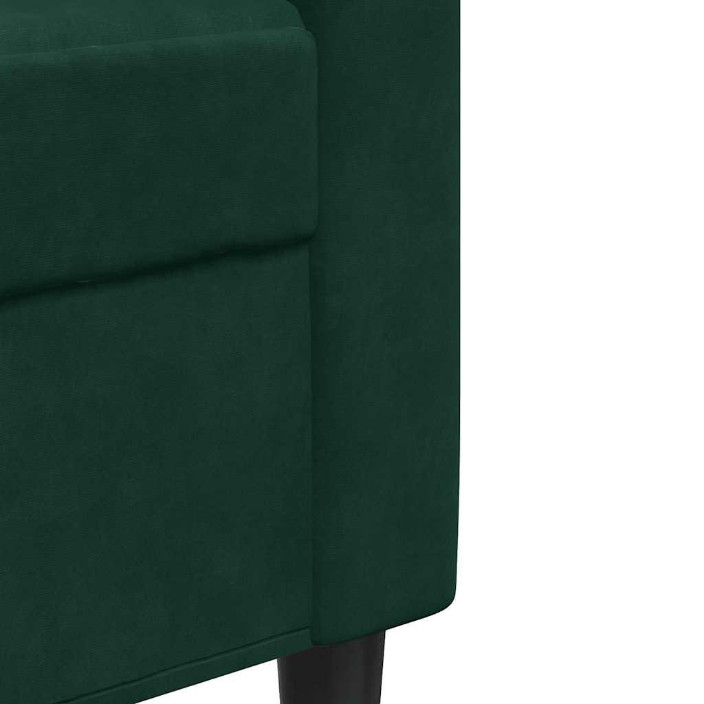 Trosjed tamnozeleni 180 cm baršunasti