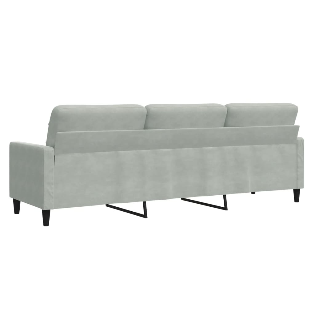 Trosjed svjetlosivi 210 cm baršunasti