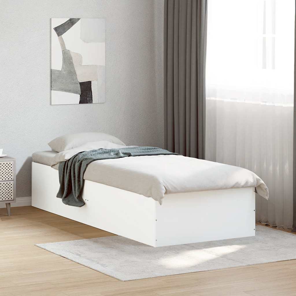 Okvir za krevet bijeli 90x190 cm konstruirano drvo