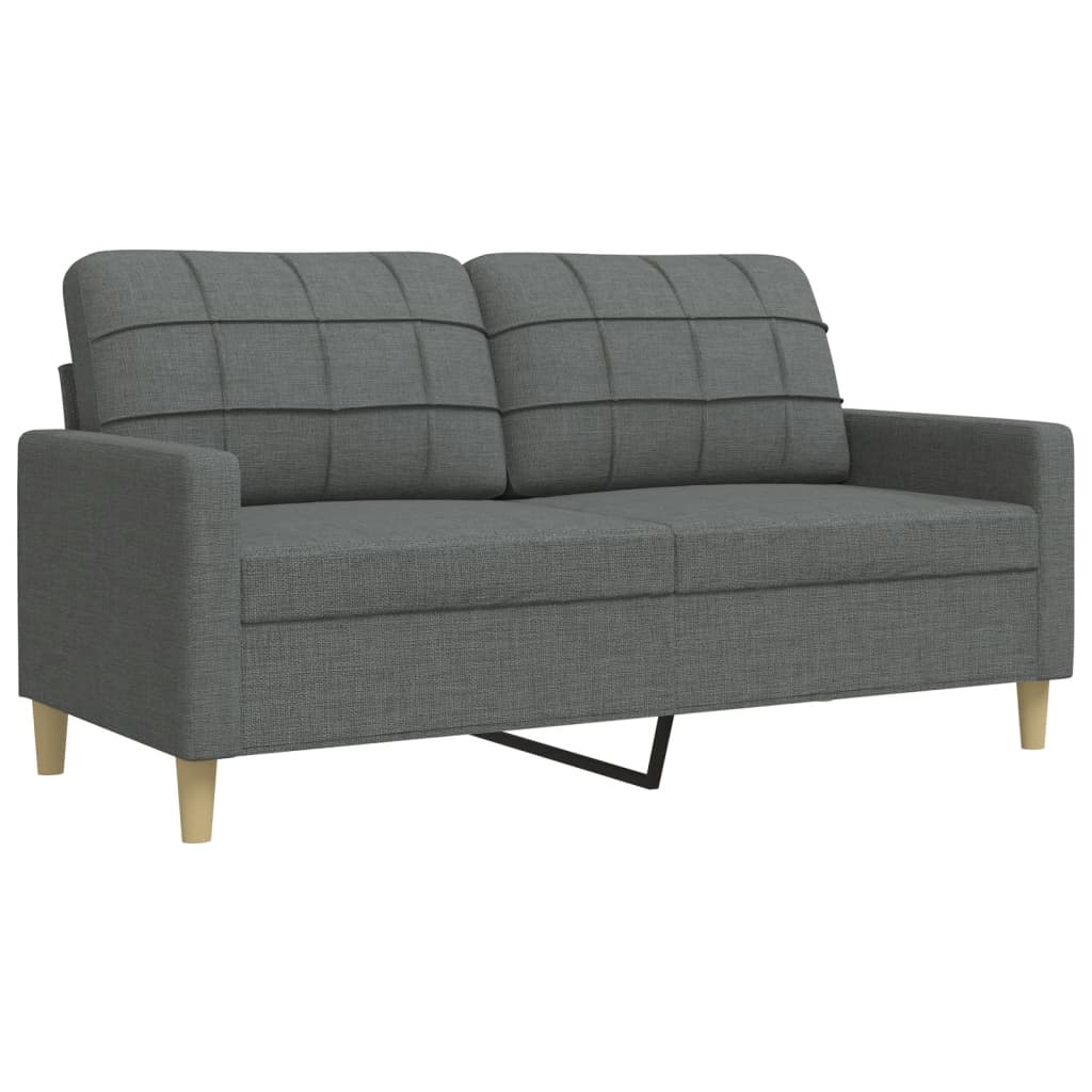 3-dijelni set sofa tamnosivi od tkanine