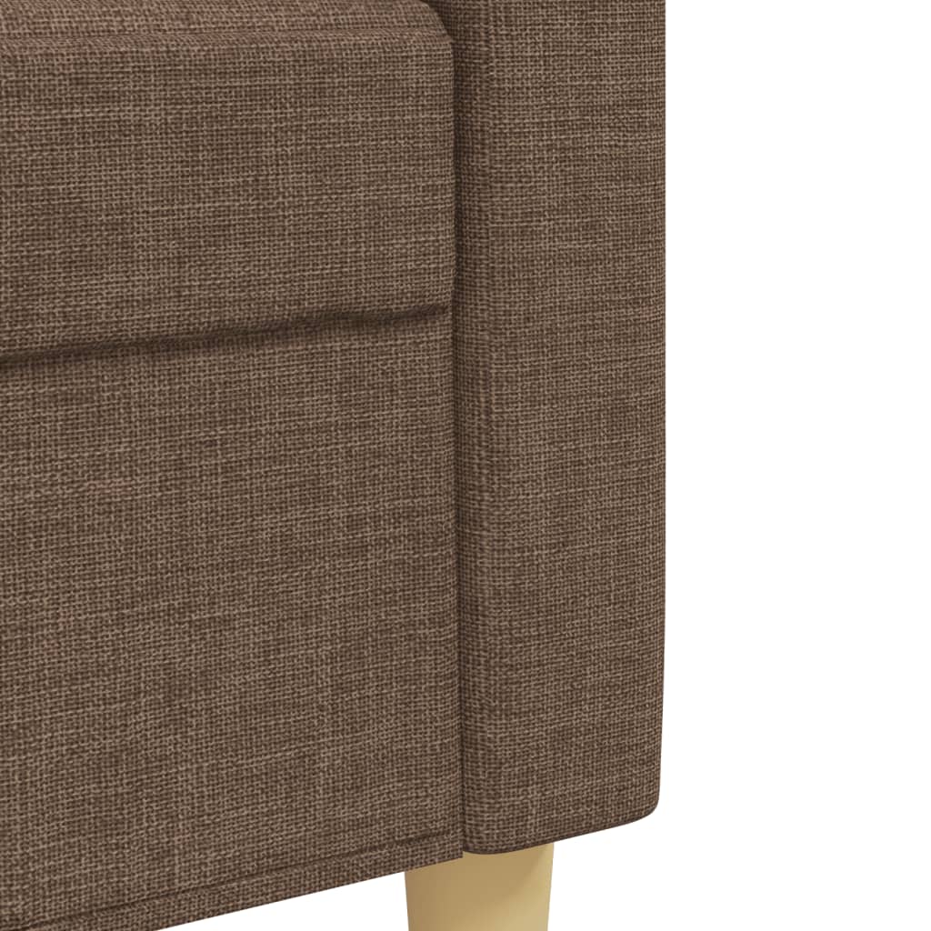 3-dijelni set sofa smeđi od tkanine