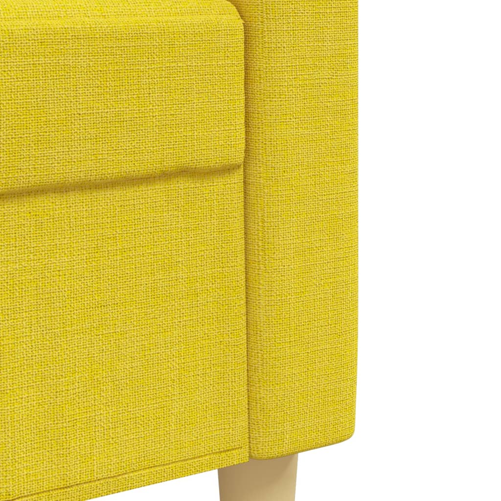 3-dijelni set sofa svjetložuti od tkanine