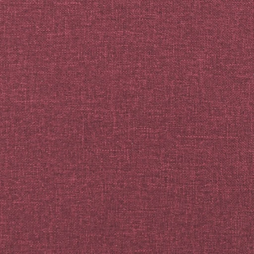 3-dijelni set sofa crvena boja vina od tkanine