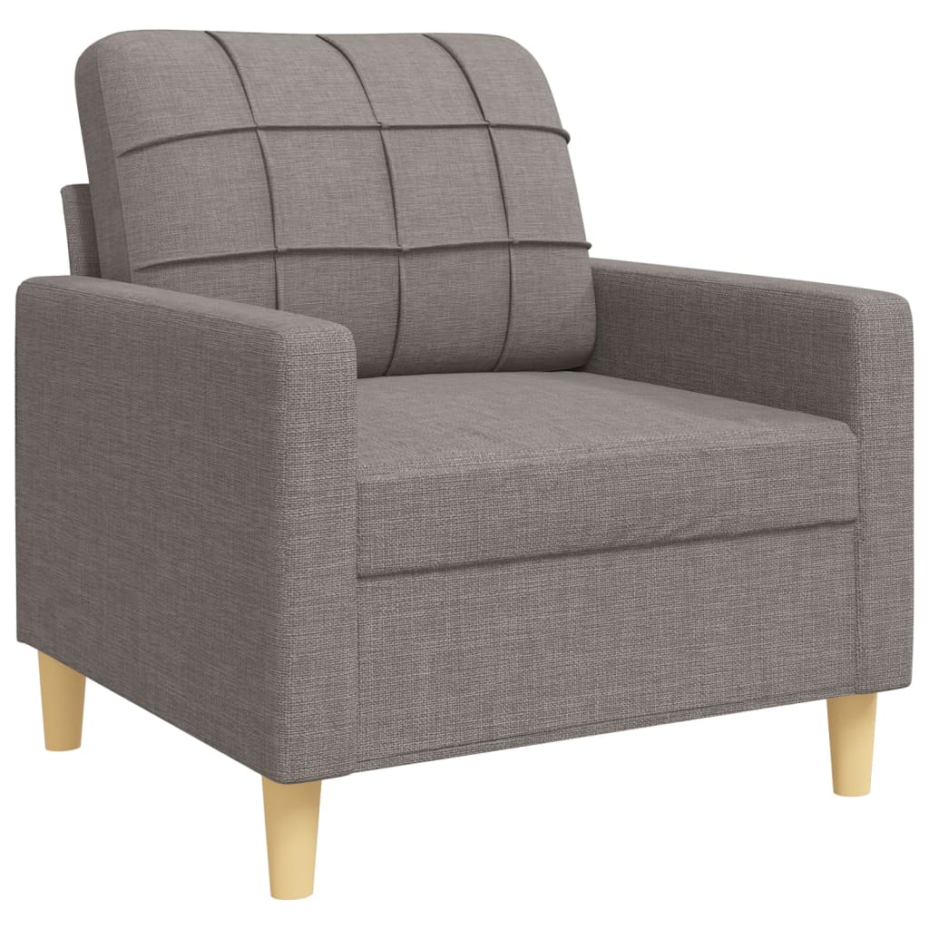 3-dijelni set sofa smeđesivi od tkanine