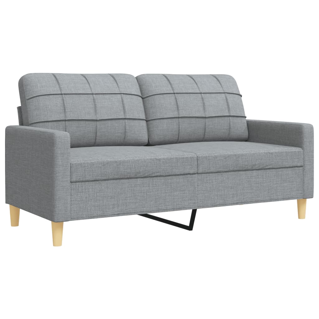 4-dijelni set sofa s tabureom svjetlosivi od tkanine