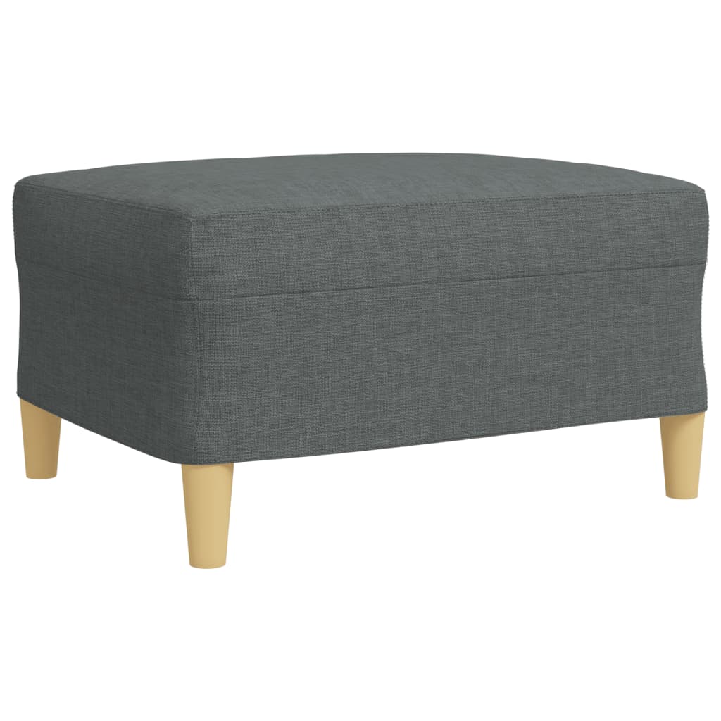4-dijelni set sofa s tabureom tamnosivi od tkanine