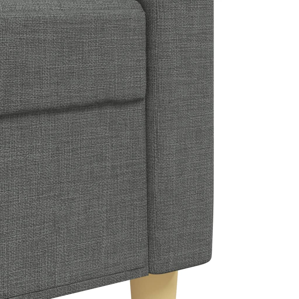 4-dijelni set sofa s tabureom tamnosivi od tkanine