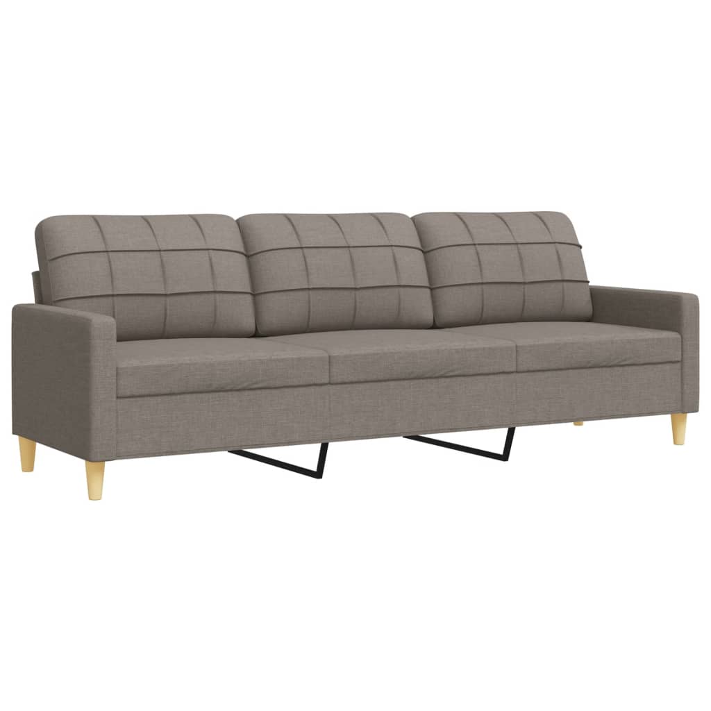 4-dijelni set sofa s tabureom smeđesivi od tkanine