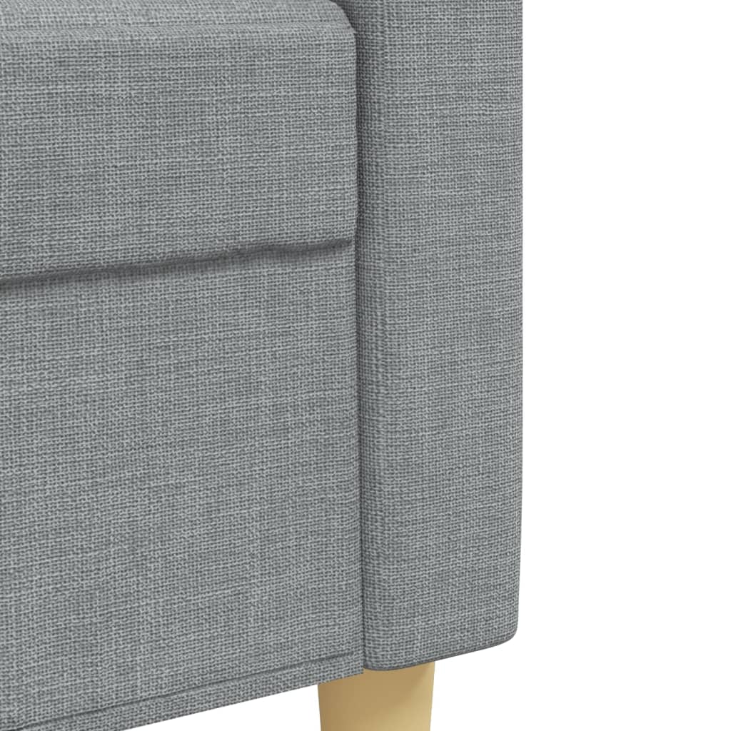 4-dijelni set sofa s tabureom jastucima svjetlosivi od tkanine