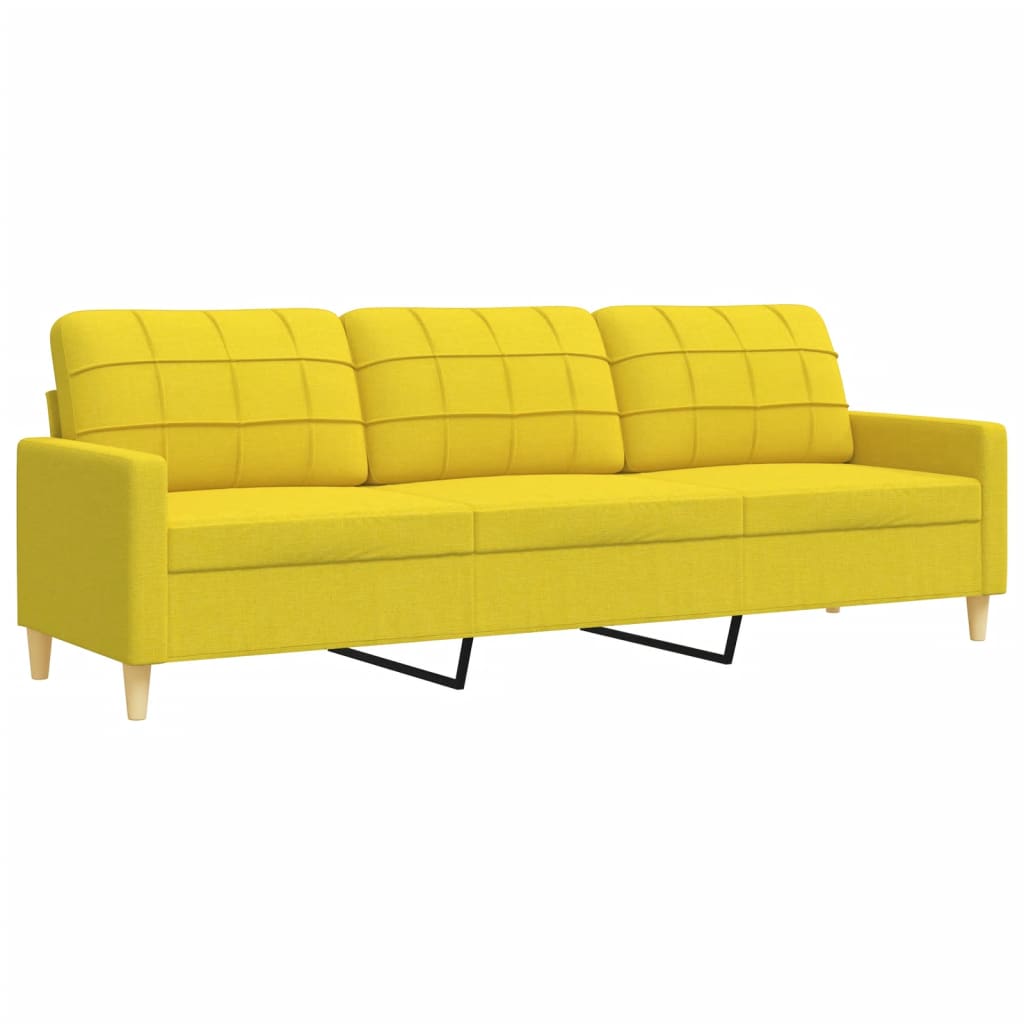4-dijelni set sofa s tabureom i jastucima svjetlosivi tkanina