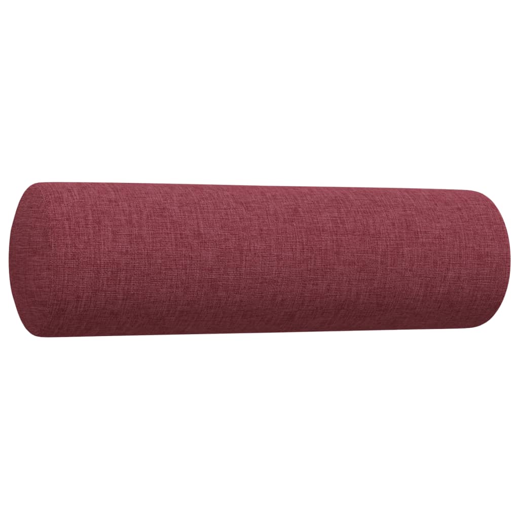 4-dijelni set sofa s tabureom i jastucima boja vina tkanina