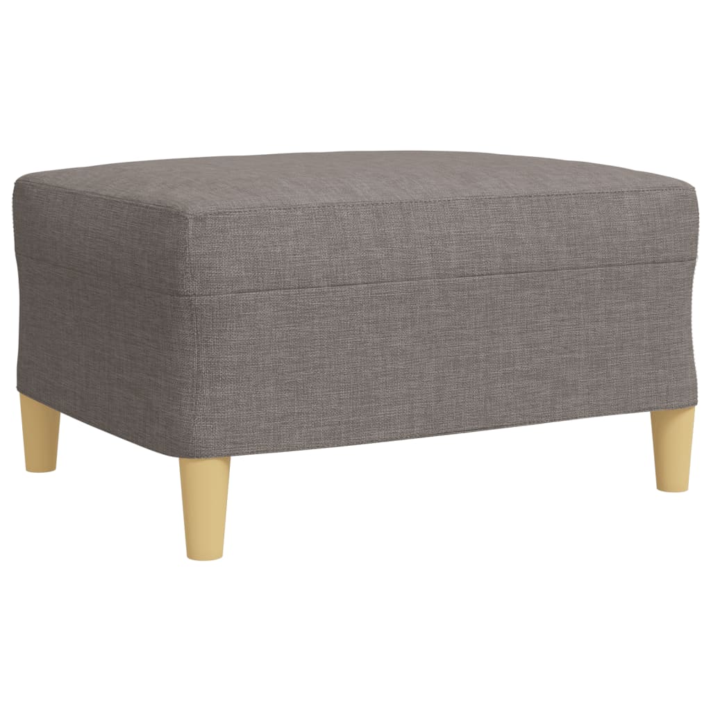 4-dijelni set sofa s tabureom i jastucima smeđesivi tkanina