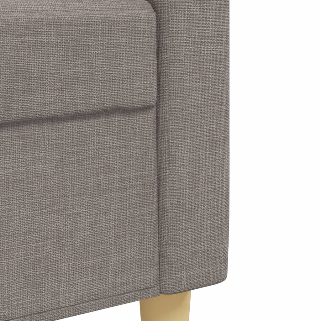 4-dijelni set sofa s tabureom i jastucima smeđesivi tkanina
