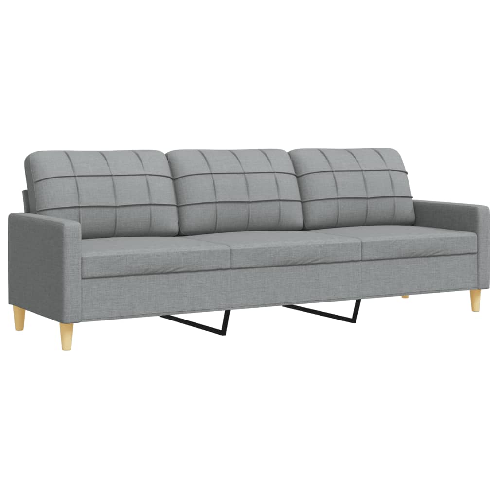 2-dijelni set sofa svjetlosivi od tkanine