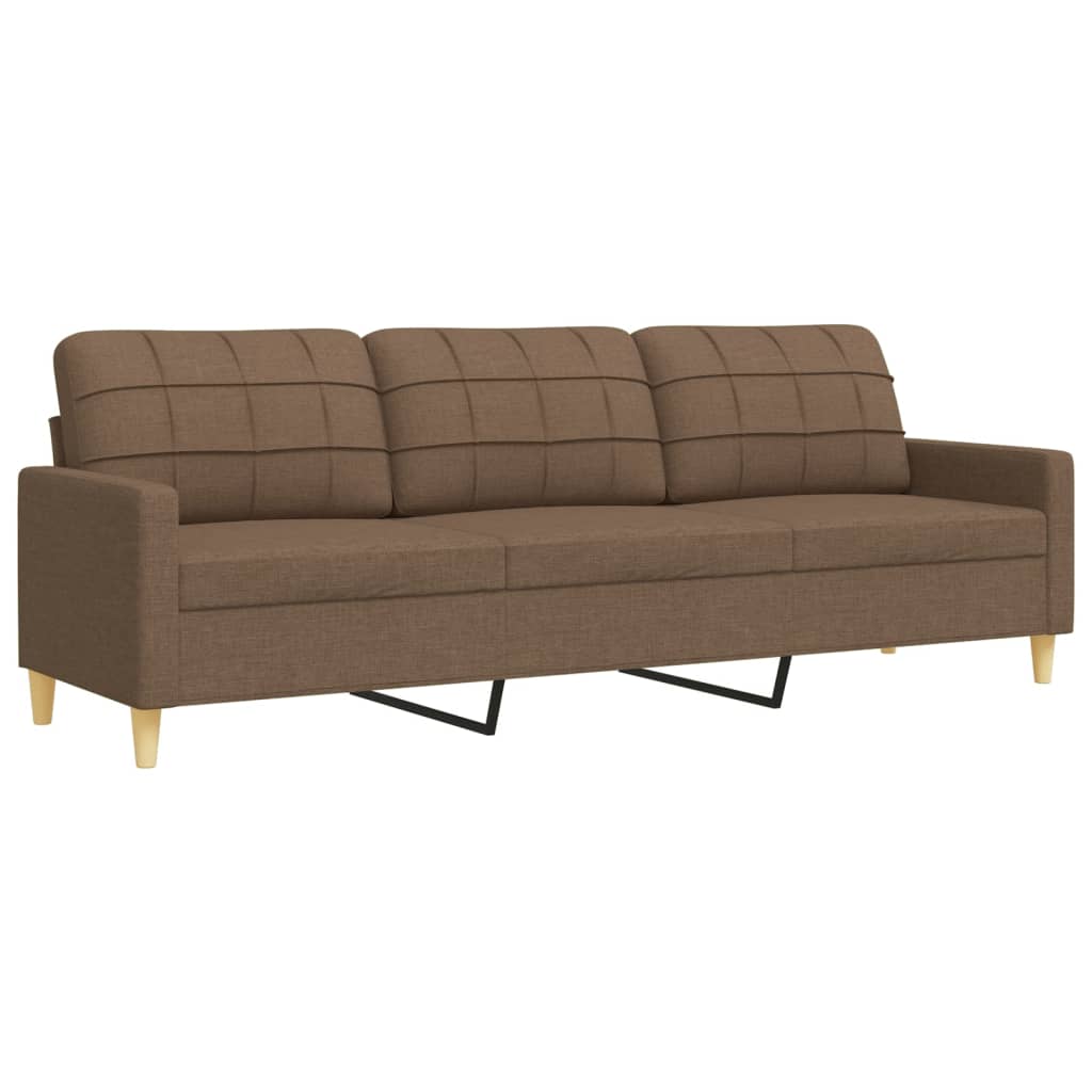 2-dijelni set sofa smeđi od tkanine