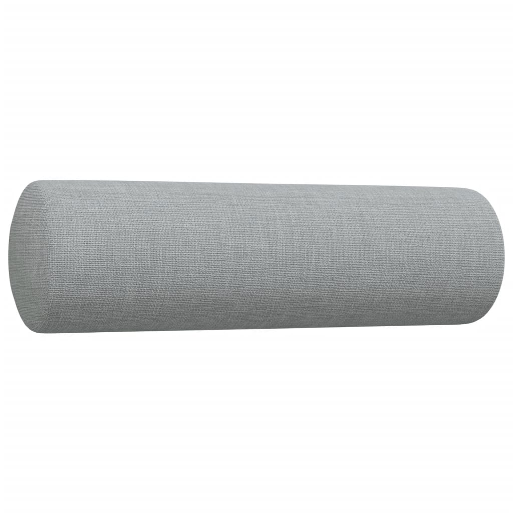 2-dijelni set sofa s jastucima svjetlosivi od tkanine