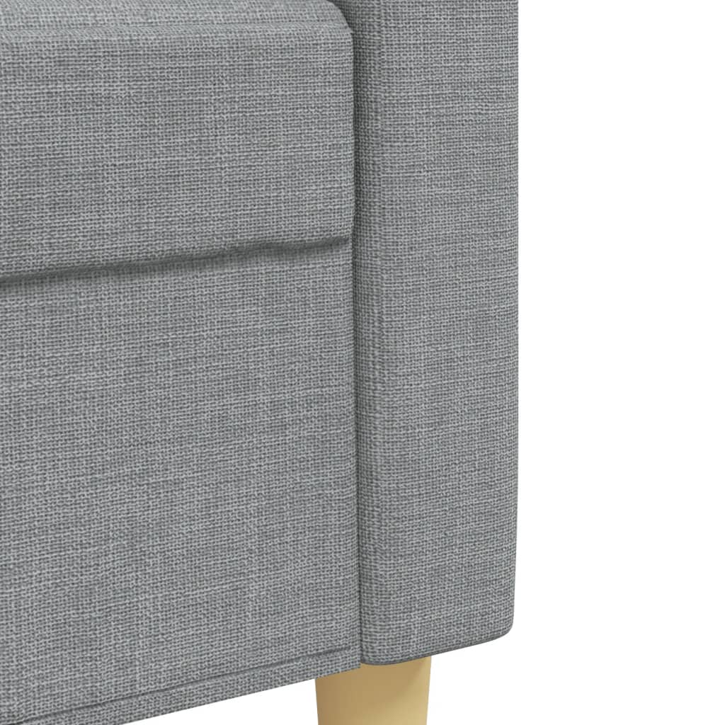 2-dijelni set sofa s jastucima svjetlosivi od tkanine